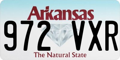 AR license plate 972VXR