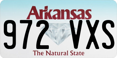 AR license plate 972VXS