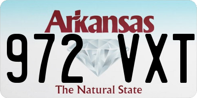 AR license plate 972VXT