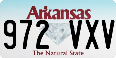 AR license plate 972VXV