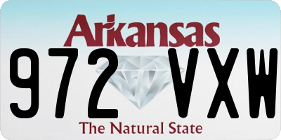 AR license plate 972VXW