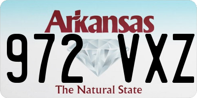 AR license plate 972VXZ