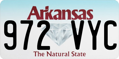 AR license plate 972VYC