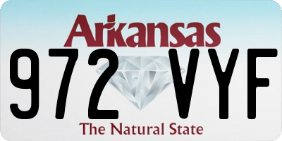 AR license plate 972VYF