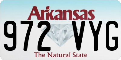 AR license plate 972VYG