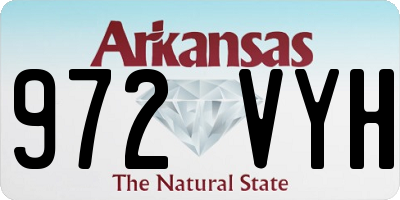 AR license plate 972VYH
