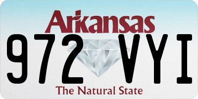 AR license plate 972VYI