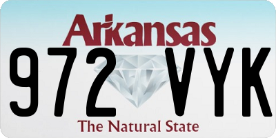 AR license plate 972VYK