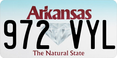 AR license plate 972VYL