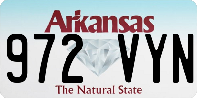 AR license plate 972VYN