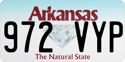 AR license plate 972VYP