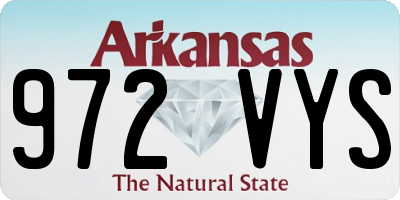 AR license plate 972VYS