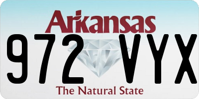 AR license plate 972VYX
