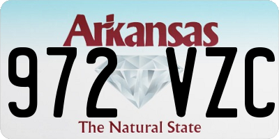 AR license plate 972VZC