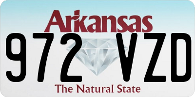 AR license plate 972VZD