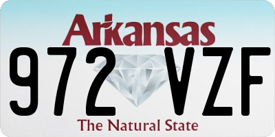 AR license plate 972VZF