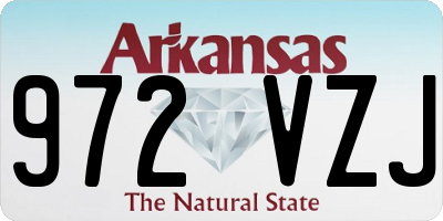 AR license plate 972VZJ