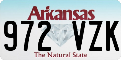 AR license plate 972VZK