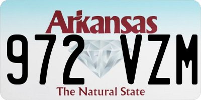 AR license plate 972VZM