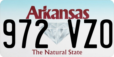AR license plate 972VZO