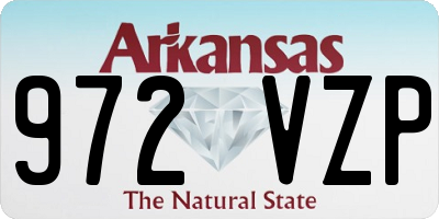 AR license plate 972VZP
