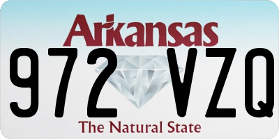 AR license plate 972VZQ
