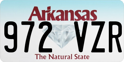AR license plate 972VZR