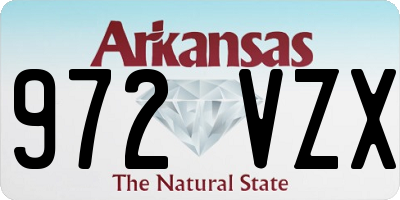 AR license plate 972VZX