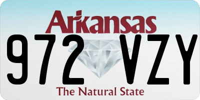 AR license plate 972VZY