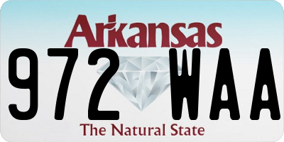 AR license plate 972WAA