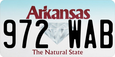 AR license plate 972WAB