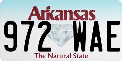 AR license plate 972WAE