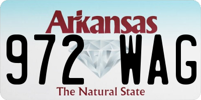 AR license plate 972WAG