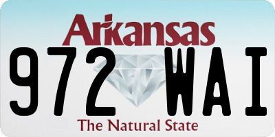 AR license plate 972WAI