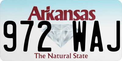 AR license plate 972WAJ