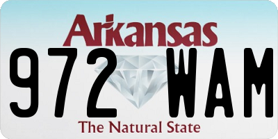 AR license plate 972WAM