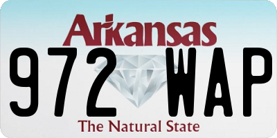 AR license plate 972WAP