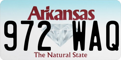 AR license plate 972WAQ