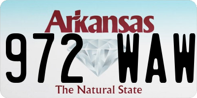AR license plate 972WAW