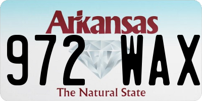AR license plate 972WAX