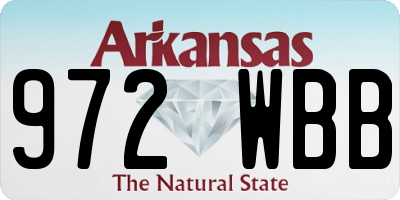 AR license plate 972WBB