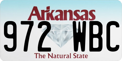 AR license plate 972WBC