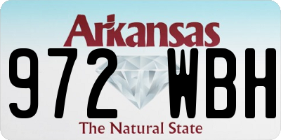 AR license plate 972WBH