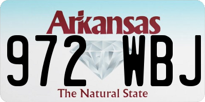 AR license plate 972WBJ