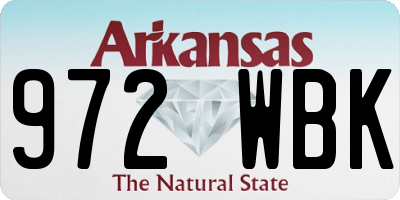 AR license plate 972WBK
