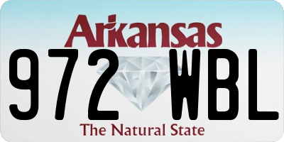 AR license plate 972WBL