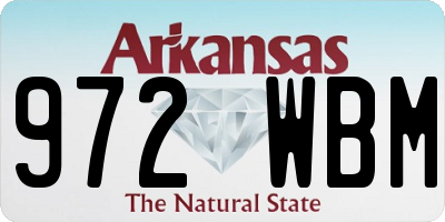 AR license plate 972WBM
