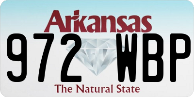 AR license plate 972WBP