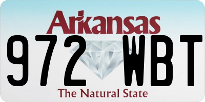 AR license plate 972WBT