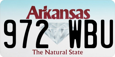 AR license plate 972WBU